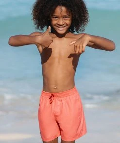 CUPSHE Coral Pop Boys’ Adjustable Volley Shorts Swimwear BOGO 40% OFF