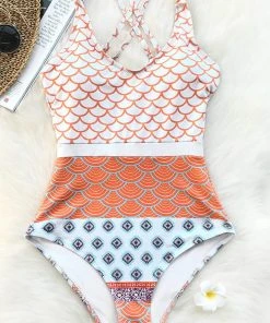 CUPSHE Beautiful World Print One Piece Swimsuit One Pieces