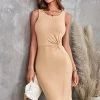 CUPSHE Harmoni Twist Front Bodycon Dress Dresses