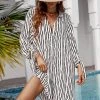 CUPSHE Eva Loose Waist Set In Sleeve Shirt Collar Dress Dresses