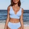 CUPSHE Swimwear BOGO 40% OFF Mini Zebra Texture Tall Tri And Classic High Waist Set