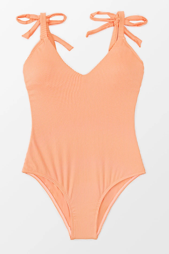 CUPSHE Claudia Shoulder Tie Criss Cross One Piece Swimsuit