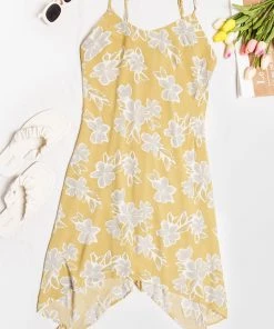 CUPSHE Amelie Floral Tie Back Slip Dress Dresses