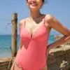 CUPSHE Strawberry Fields Forever Scalloped One Piece Swimsuit One Pieces