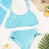 CUPSHE Luminescent Shoulder Tie And Side Tie Bikini Set
