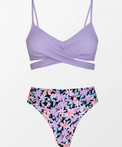 CUPSHE Paluma Falls Back Tie Wrapped Missy Bikini Set