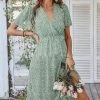CUPSHE Dresses Emily V-neck Short Sleeve Maxi Dress