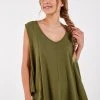CUPSHE Beach Shirts & Tops Surfside Oversized Pull Over V-neck Sleeveless Top