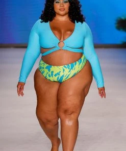 CUPSHE Art Walk Animal Cheeky Plus Size Bikini Bottom