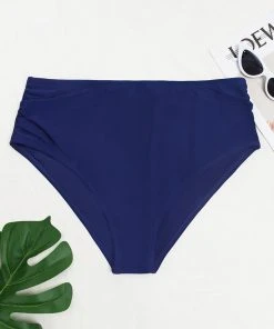 CUPSHE Seaside Holiday High Waist Tummy Control Plus Size Bikini Bottom