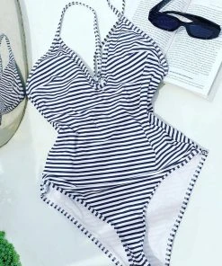 CUPSHE One Pieces Lasting Appeal Stripe One Piece Swimsuit