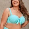 CUPSHE Plus Size Luminescent Molded Underwire Back Hook Bikini Top