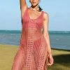 CUPSHE Daffodil Round Neck Backless Crochet Cover-up Dress Summer Dresses 2022