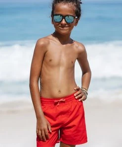 CUPSHE Rainforest Boogie Tomato Red Boys' Adjustable Volley Shorts