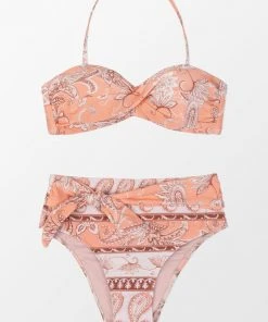 CUPSHE Alaya Paisley Halter Knot Bikini