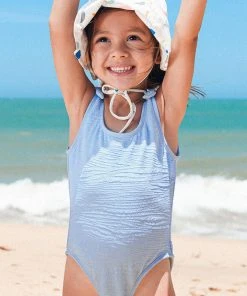 CUPSHE Girls’ Mini Zebra Texture Faux Tie One Piece Swimsuit One Pieces