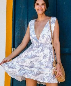 CUPSHE Dresses Araceli Ruffle Paisley A-Shape Dress