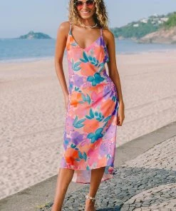 CUPSHE Sakura Backless V-neck Mini Dress