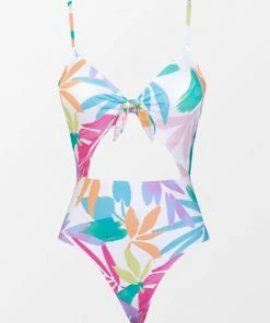 CUPSHE One Pieces Street Art Cut Out Bunny Tie One Piece Swimsuit