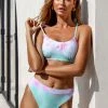 CUPSHE Tie-Dye High Waisted Bikini Swimwear UP TO 70% OFF