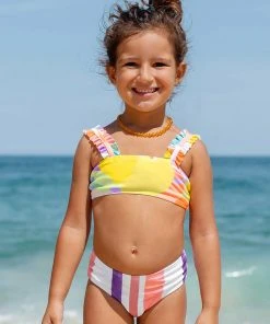 CUPSHE New In Bikinis ✨ Lanirescert Ruffled Strap Scenic Stripe Bikini Set