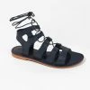 CUPSHE Cossies Beach Black Flat Sandals