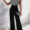 CUPSHE Kimora Sleeveless Loose Stripes Jumpsuit Accs & Clothing