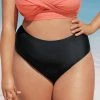 CUPSHE Swimwear UP TO 70% OFF Ana High Waisted Black Plus Size Bikini Bottom
