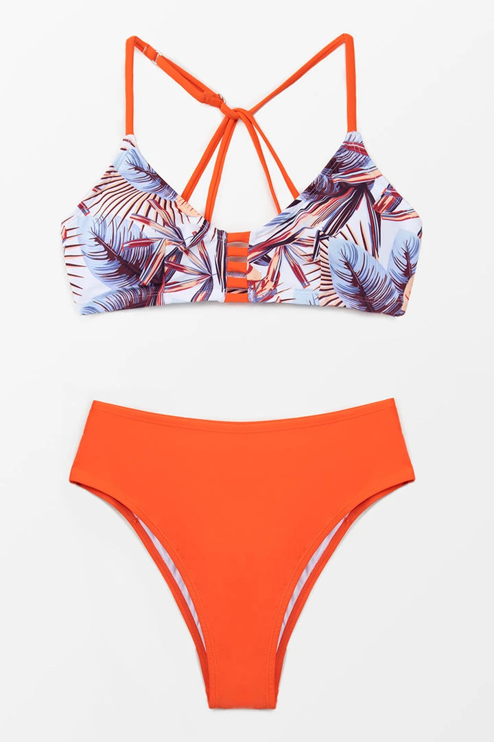 CUPSHE Swimwear UP TO 70% OFF Hayley Tropical Cutout Front Bikini