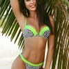 CUPSHE Bikinis Leopard Neon Trimmed Bikini