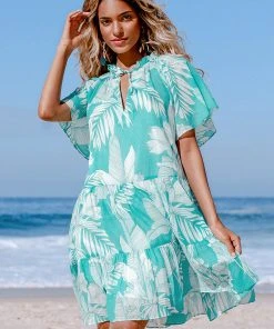 CUPSHE Dresses Ivanna Floral Print Tiered Dress