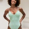 CUPSHE One Pieces Kelli Smocked Frill One Piece Swimsuit