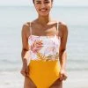 CUPSHE Jocelyn Tropical One Piece Swimsuit One Pieces