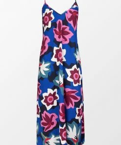 CUPSHE Crystal Beach V-neck Floral Backless Slip Dress
