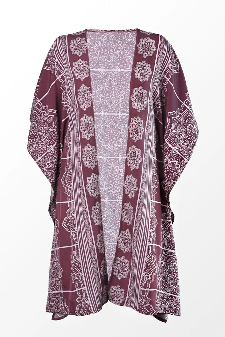 CUPSHE Cover Ups Paulina Geo Print Split Kimono