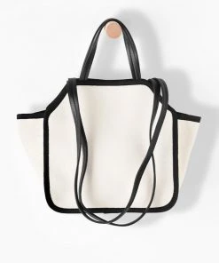 CUPSHE Anakena White Preppy Canvas Shoulder Bag Accs & Clothing