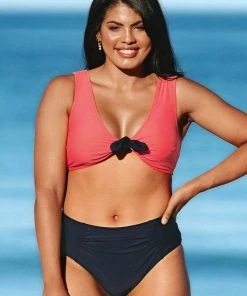CUPSHE Swimwear UP TO 70% OFF Alora Knotted Front Plus Size Bikini
