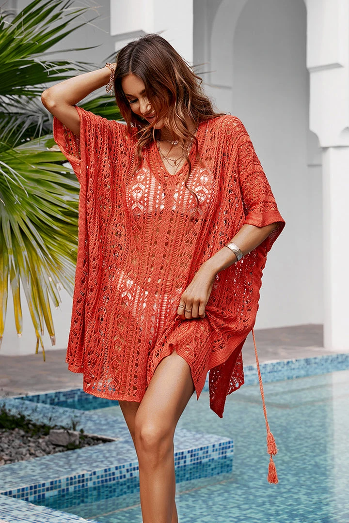 CUPSHE Carolyn V-neck Crochet Kaftan