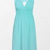 CUPSHE Dresses Skylar Green Halter V-neck A-shape Dress