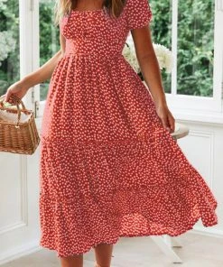 CUPSHE Ariyah Bubble Sleeve Ruffle Ditsy Dress Dresses