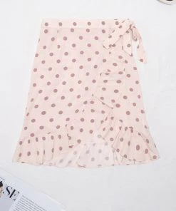 CUPSHE Annette Polka Dot Ruffle Tie Side Beach Skirt