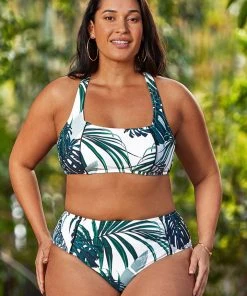 CUPSHE Madelyn Tropical Plus Size Bikini Bottom