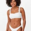 CUPSHE Bikinis Jamie White Textured Eyelet Buckle Bikini