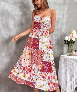 CUPSHE Liliana Loose Maxi Floral Slip Dress