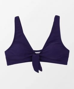 CUPSHE Bikinis Alia Navy Knotted Bikini Tank Top