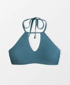 CUPSHE Sunbeam Keyhole High Neck Back Hook Bikini Top Swimwear UP TO 70% OFF