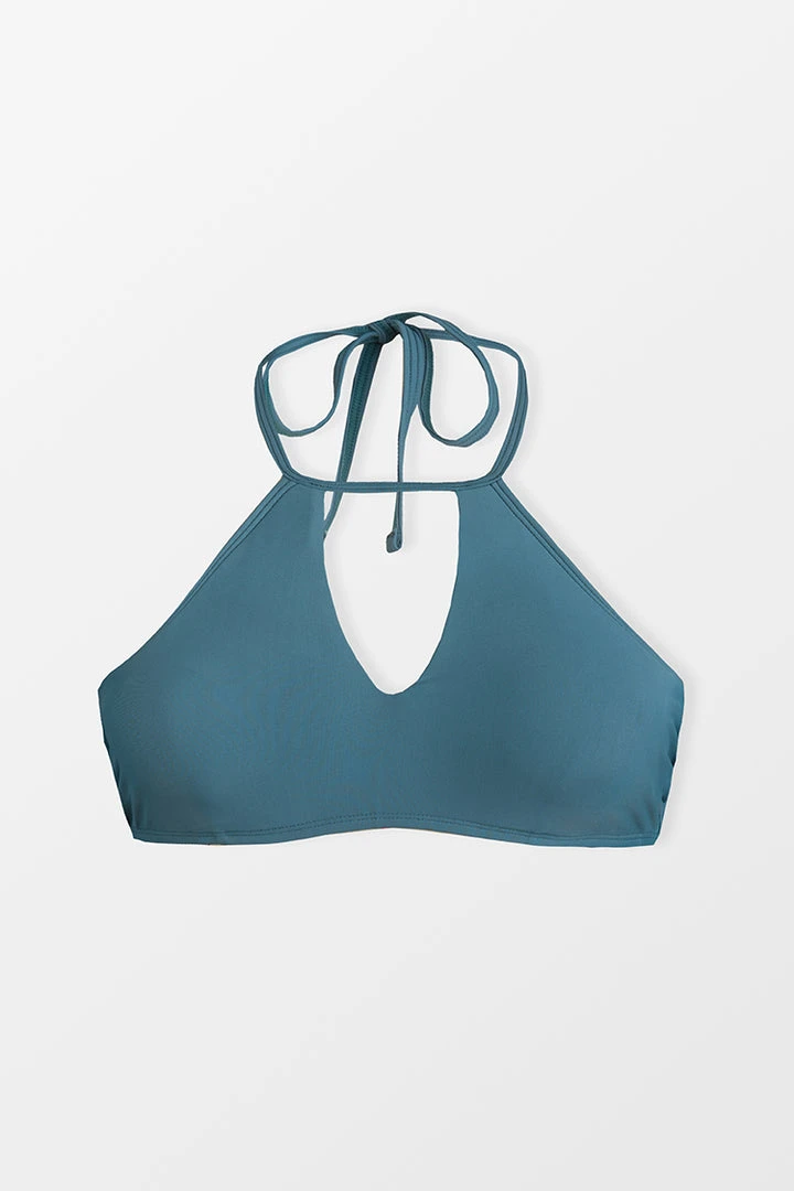 CUPSHE Sunbeam Keyhole High Neck Back Hook Bikini Top Swimwear UP TO 70% OFF