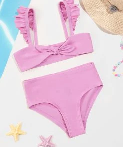 CUPSHE New In Bikinis ✨ Arizona Roda Trip Faux Bunny Tie And High Waist Bikini Set