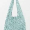 CUPSHE Tassel & Embroidery Avalon Embroidery Floral Green Shoulder Bag