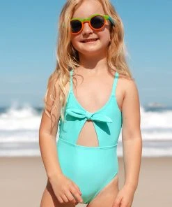 CUPSHE Portofino Escape Bunny Tie Front One Piece Swimsuit For Girls One Pieces